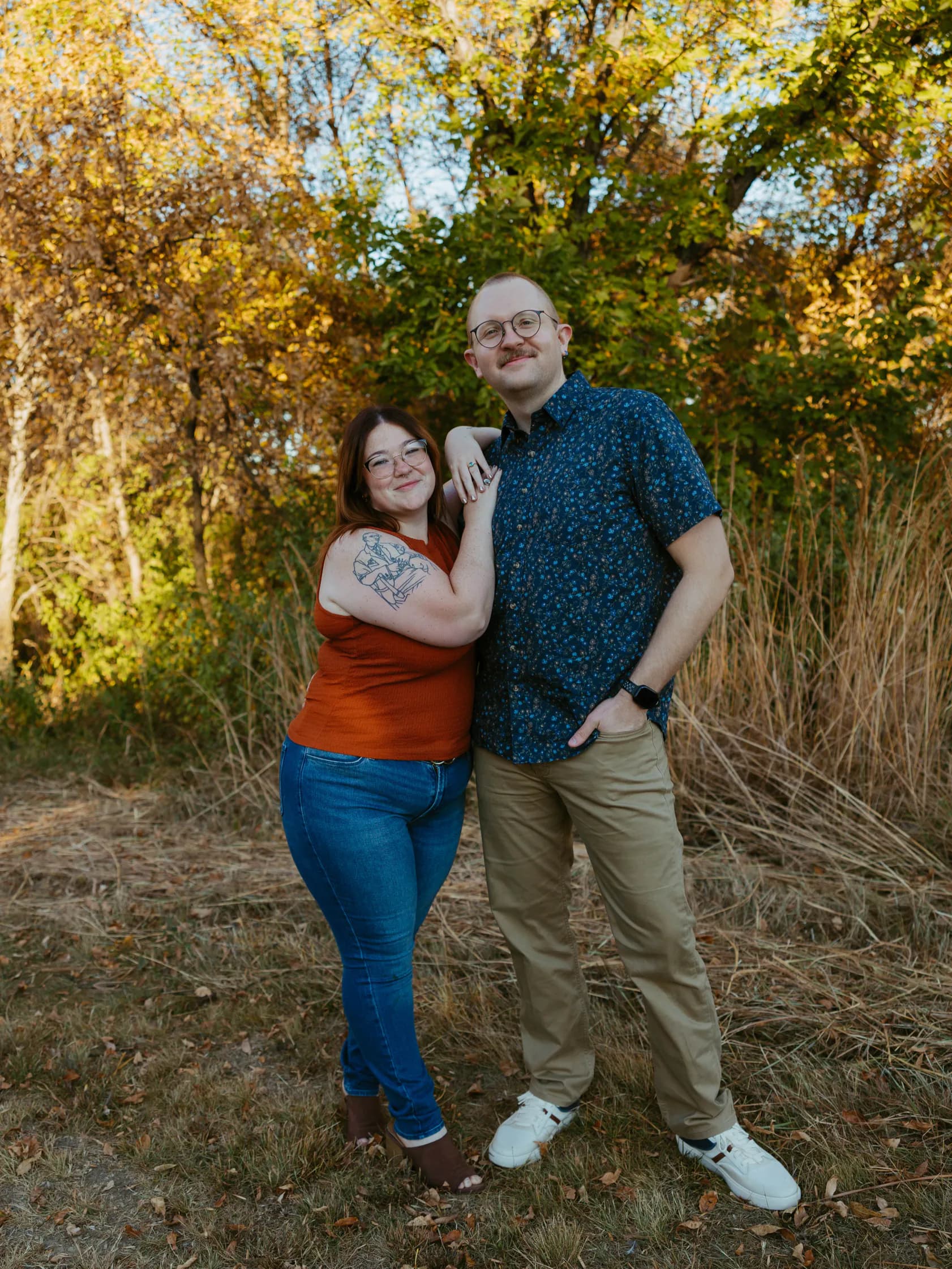 Black and white photo of a couple